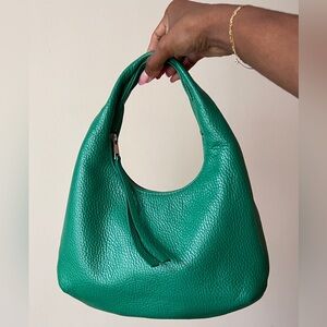 & Other Stories Leather Green Mini Tote